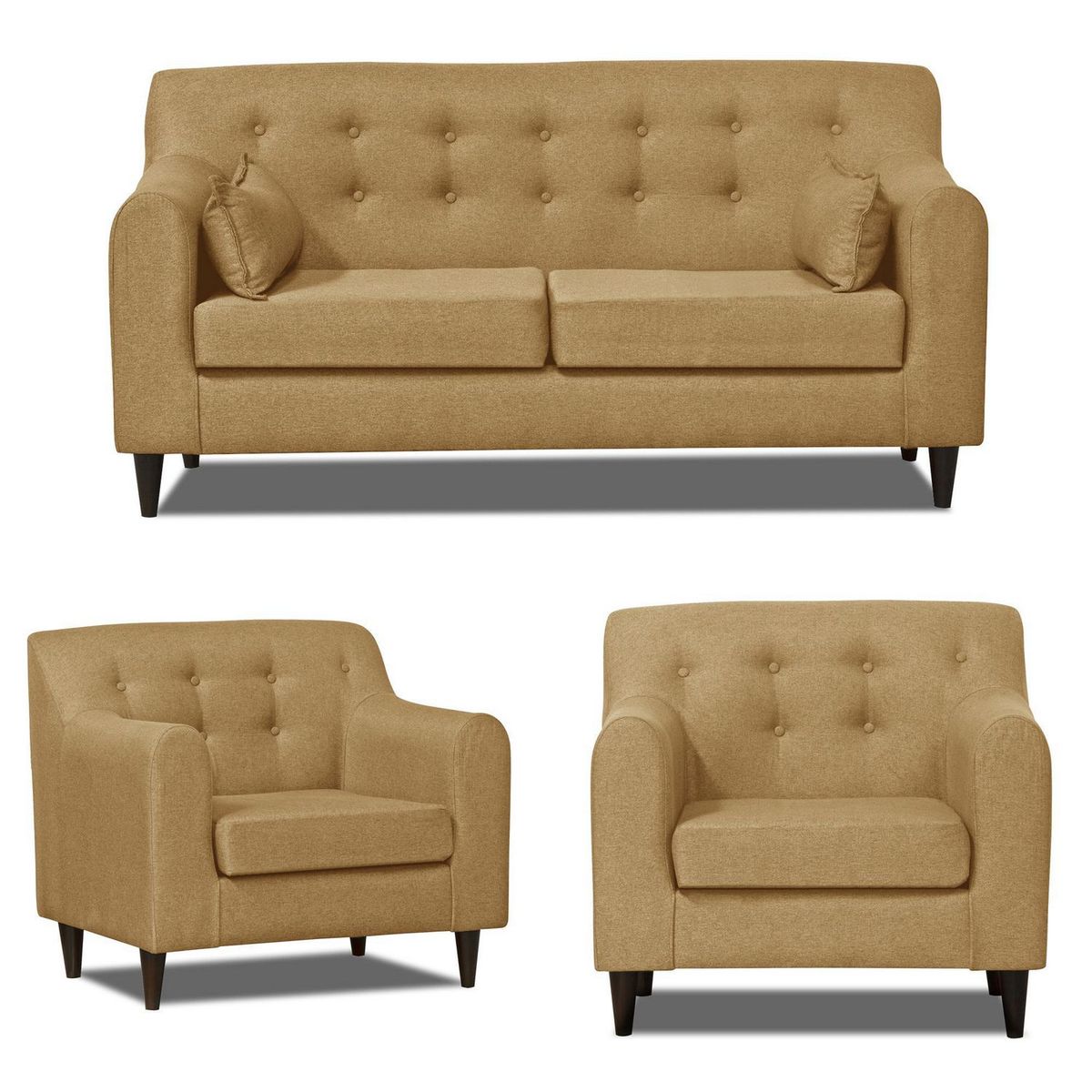 INTERMUEBLES - Living 5 cuerpos Dalí 176x87x80 cm Amarillo