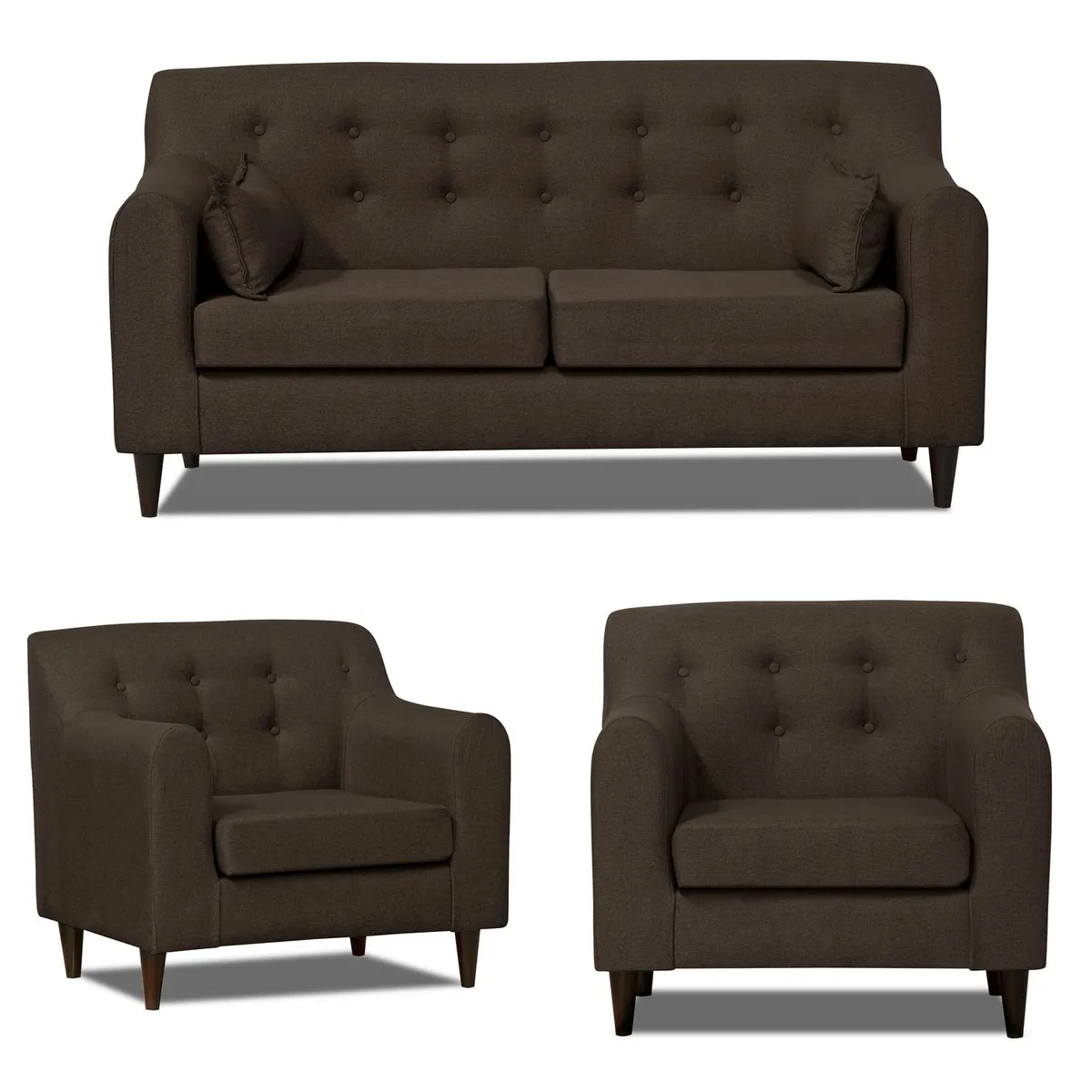 INTERMUEBLES - Living 5 cuerpos Dalí 176x87x80 cm Café