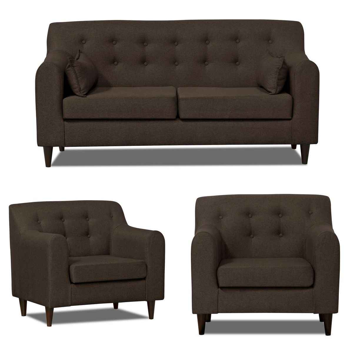 INTERMUEBLES - Living 5 cuerpos Dalí 176x87x80 cm Café