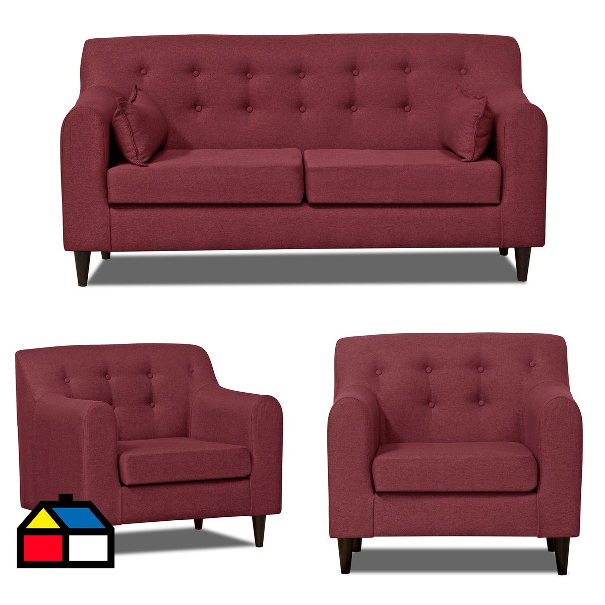 INTERMUEBLES - Living 5 cuerpos Dalí 176x87x80 cm Burdeo