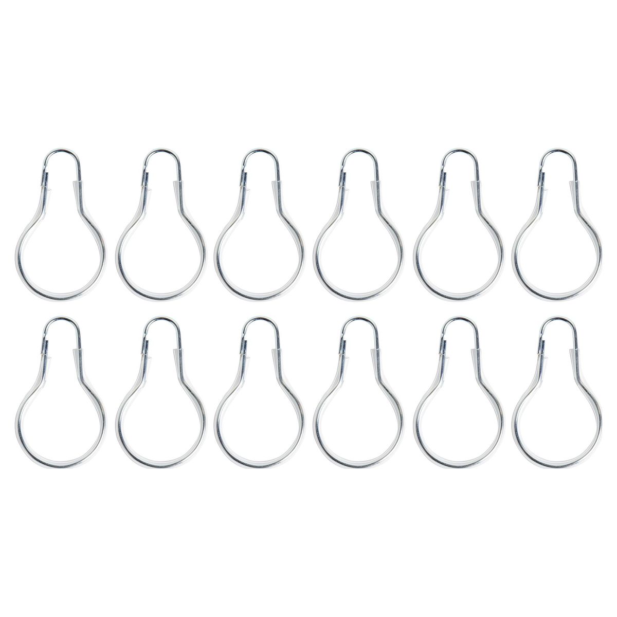 ERG - Set de ganchos para cortina de baño 12 unidades gris