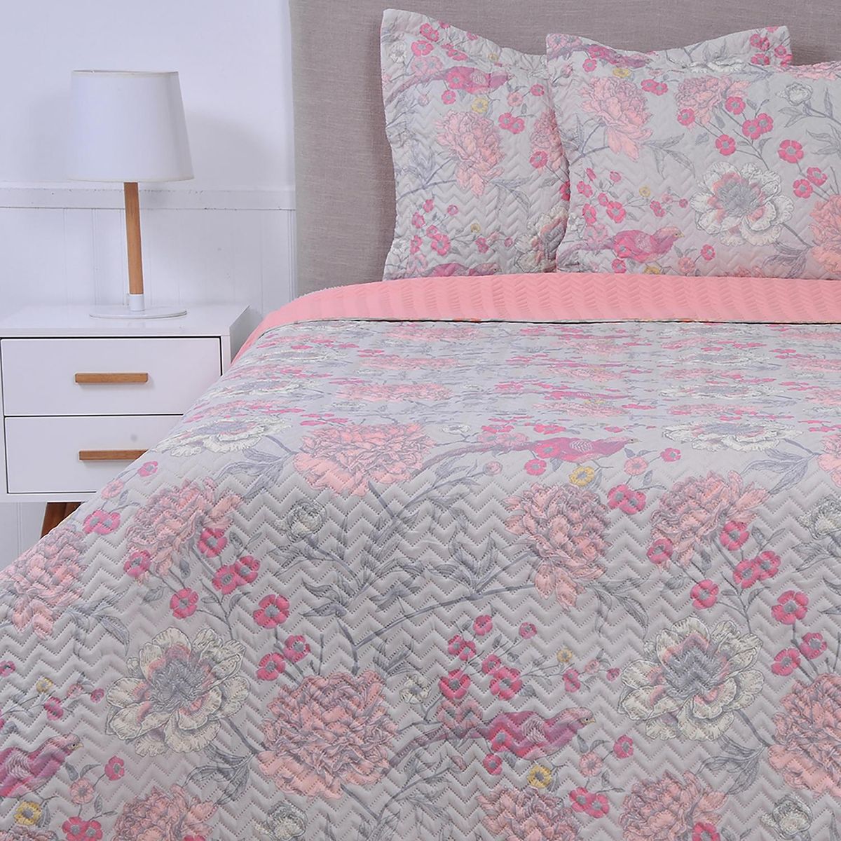 MASHINI - Cubrecama Quilt 2 plazas Hatillo Multicolor