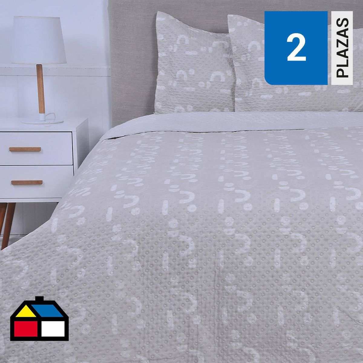 MASHINI - Cubrecama Quilt 2 plazas Portugal Multicolor 