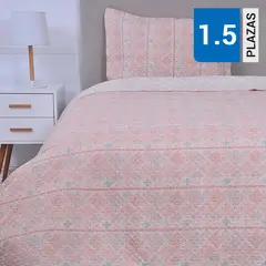 MASHINI - Cubrecama Quilt Portugal 1.5 Plazas Estampado Ginger