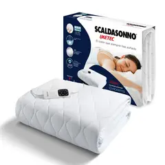 SCALDASONNO - Calientacamas Eléctrica Poliéster 1.5 plazas 80 W Blanco