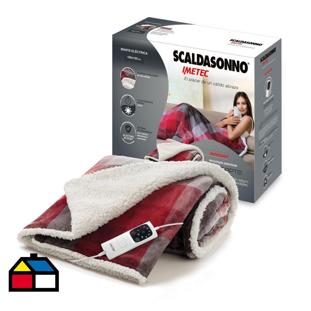 Frazadas Eléctrica Velvet Especial 150 W Cuadrille, marca SCALDASONNO - Foto Principal