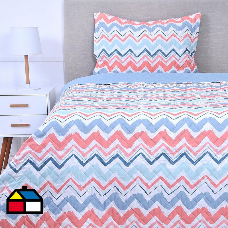 MASHINI - Cubrecama Quilt 1.5 plazas Arrow Diseño