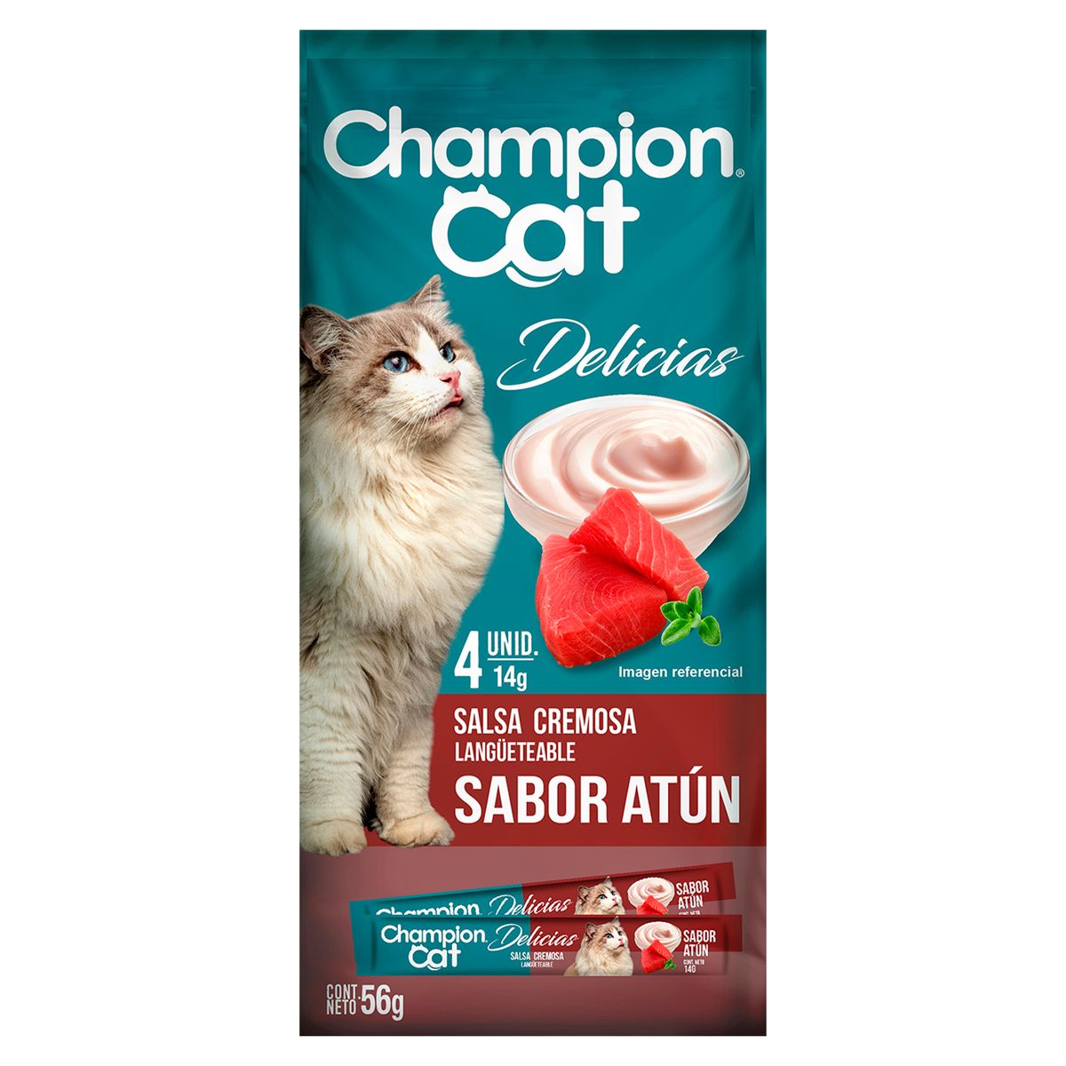 CHAMPION CAT - Snack delcias atún 56 gr