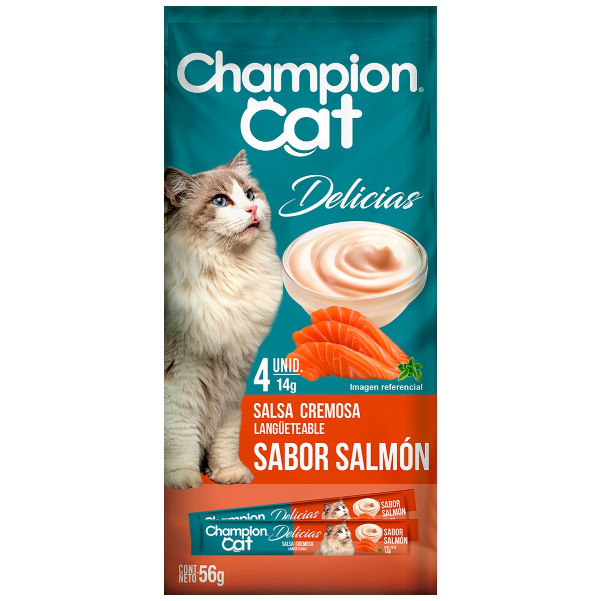 CHAMPION CAT - Snack delicias salmón 56 gr