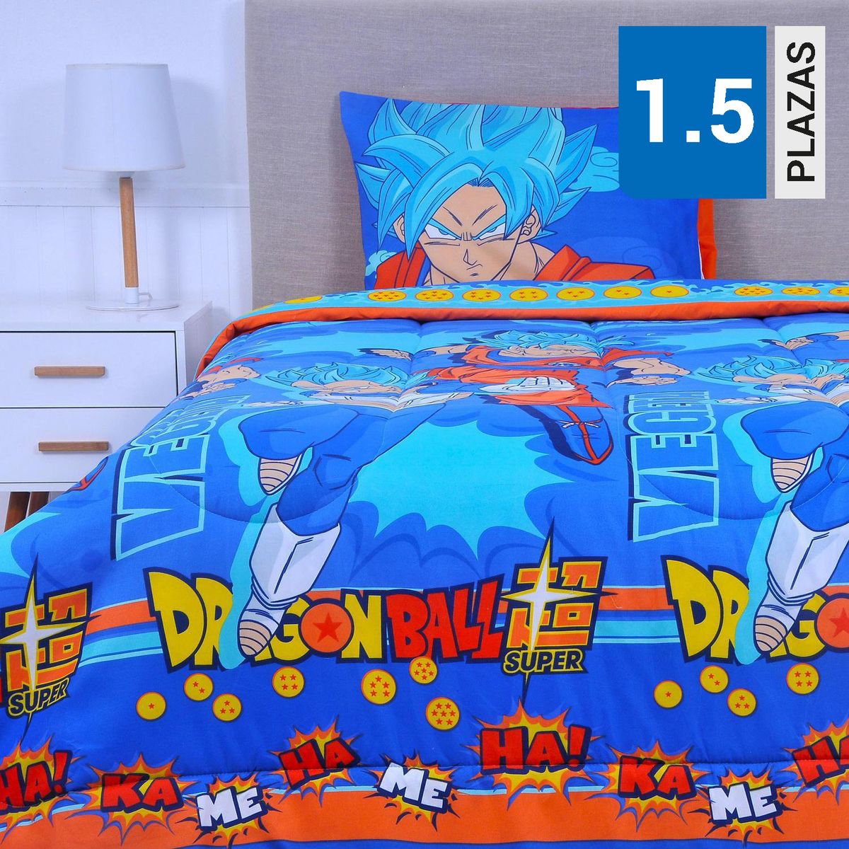 TOEI ANIMATION - Plumón 1.5 plazas Dragon Ball Z Multicolor 