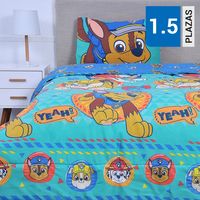 Plumón 1.5 plazas Paw patrol action Multicolor