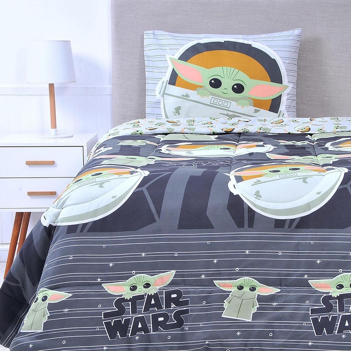 DISNEY - Plumón 1.5 plazas Mandalorian Diseño 