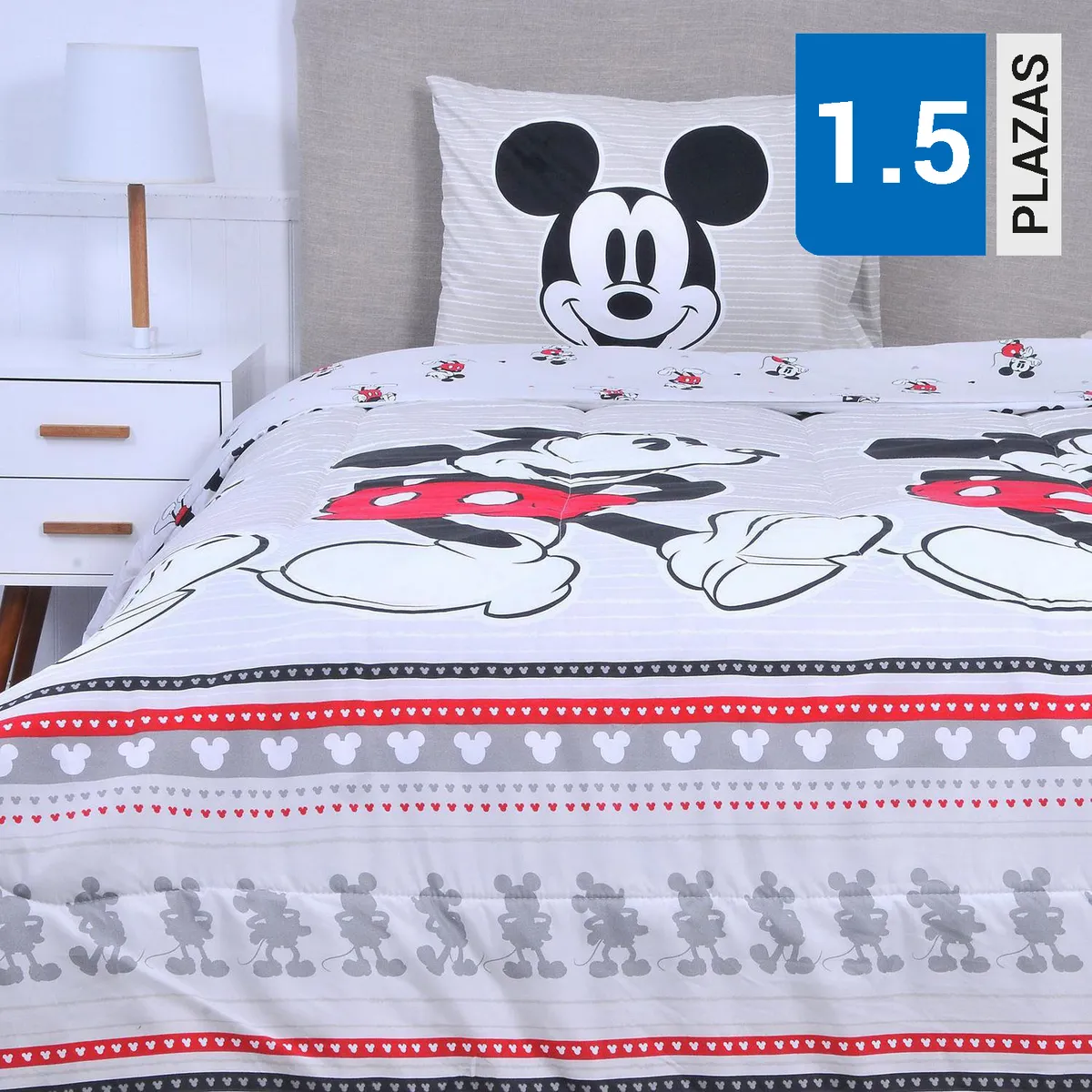 DISNEY - Plumón 1.5 plazas Mickey Multicolor