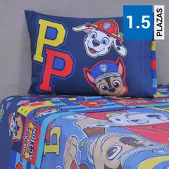 NICKELODEON - Plumón 1.5 plazas Paw patrol action Multicolor
