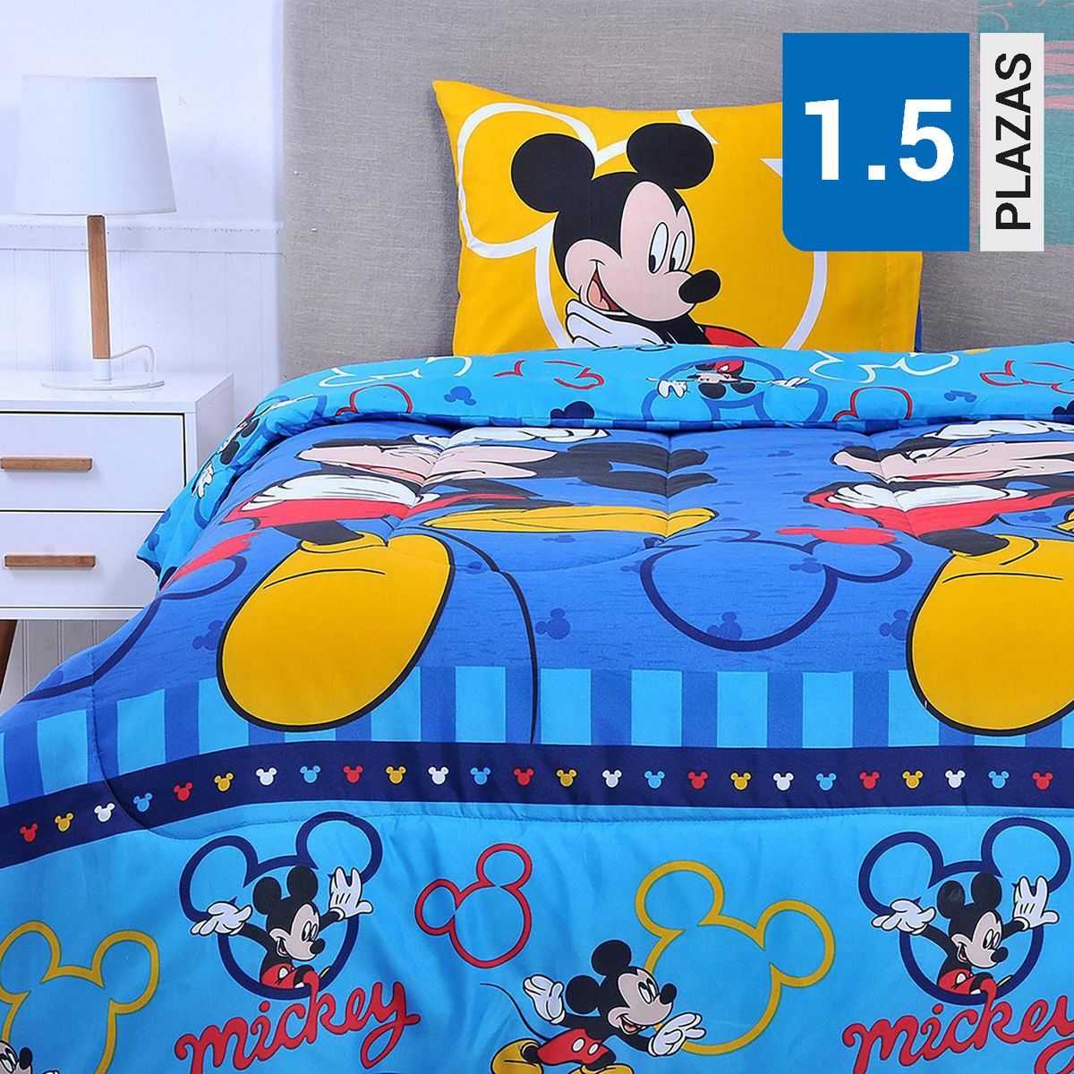 DISNEY - Plumón 1.5 plazas Mickey Multicolor 