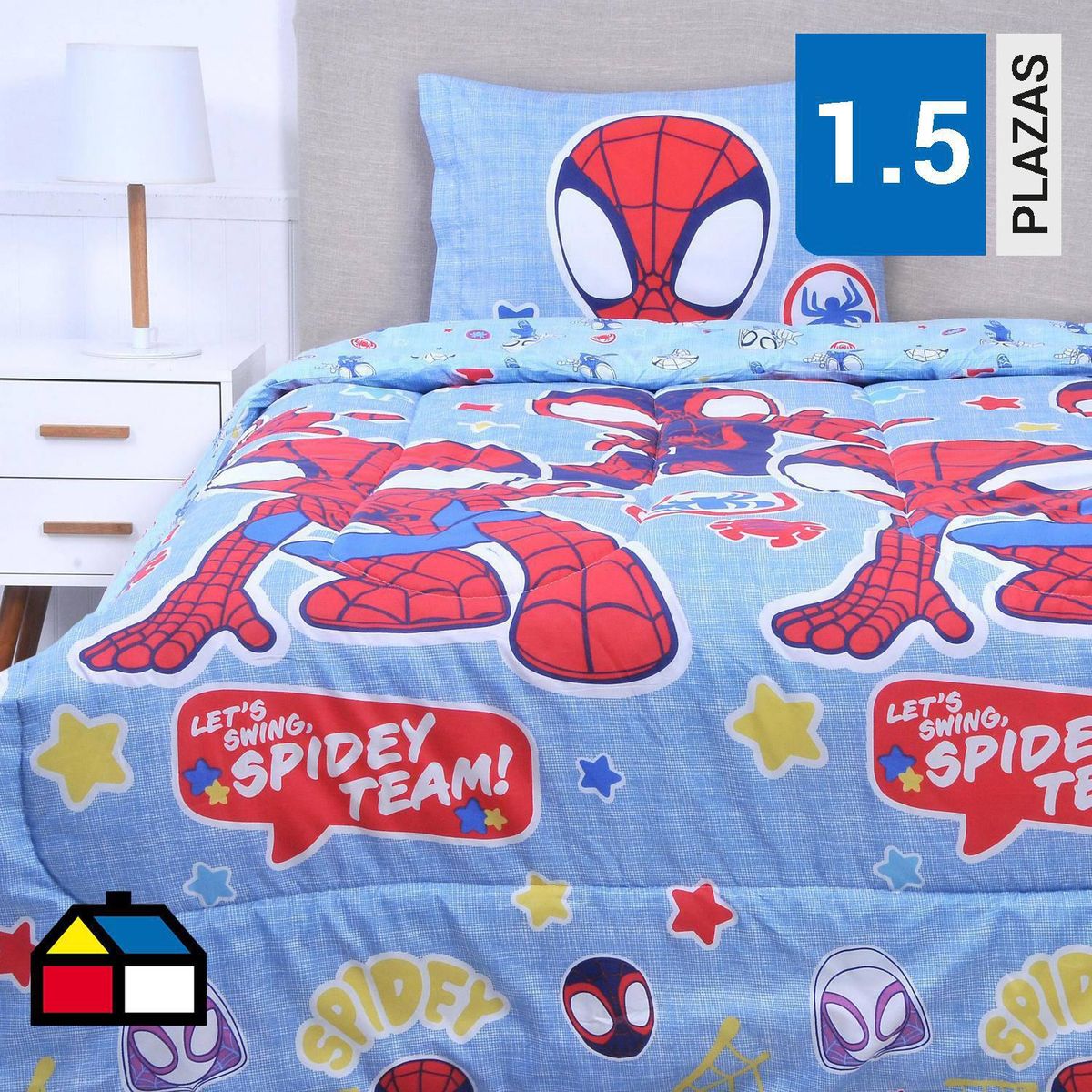 DISNEY - Plumón 1.5 plazas Spiderman Multicolor 