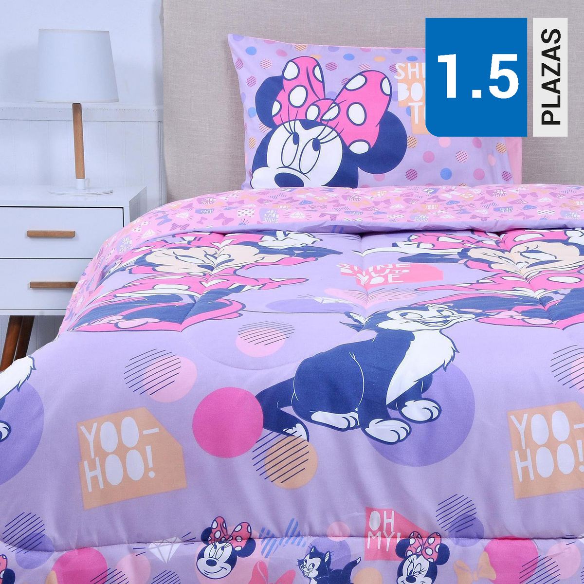 DISNEY - Plumón 1.5 plazas Minnie shine Multicolor 