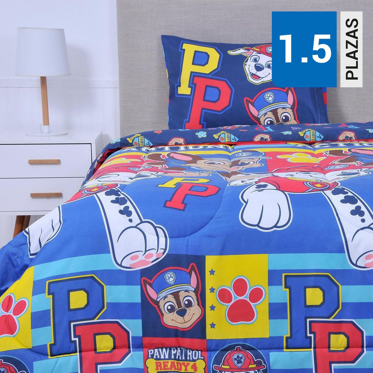 NICKELODEON - Plumón 1.5 plazas Paw patrol Multicolor 