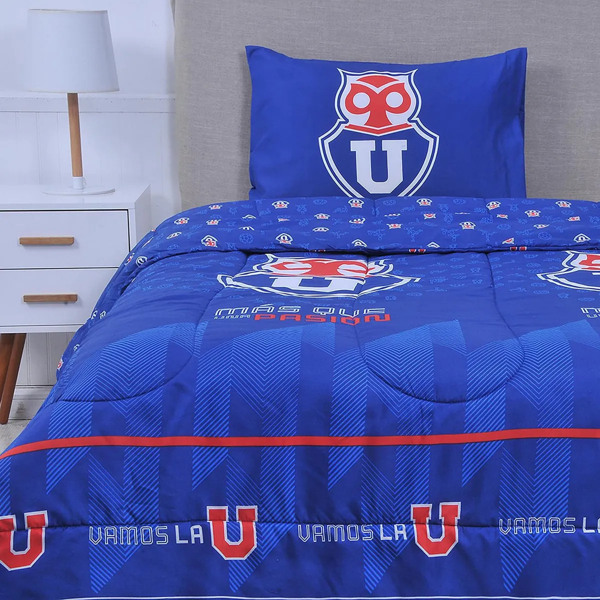 U DE CHILE - Plumón 1.5 plazas U de Chile Azul 