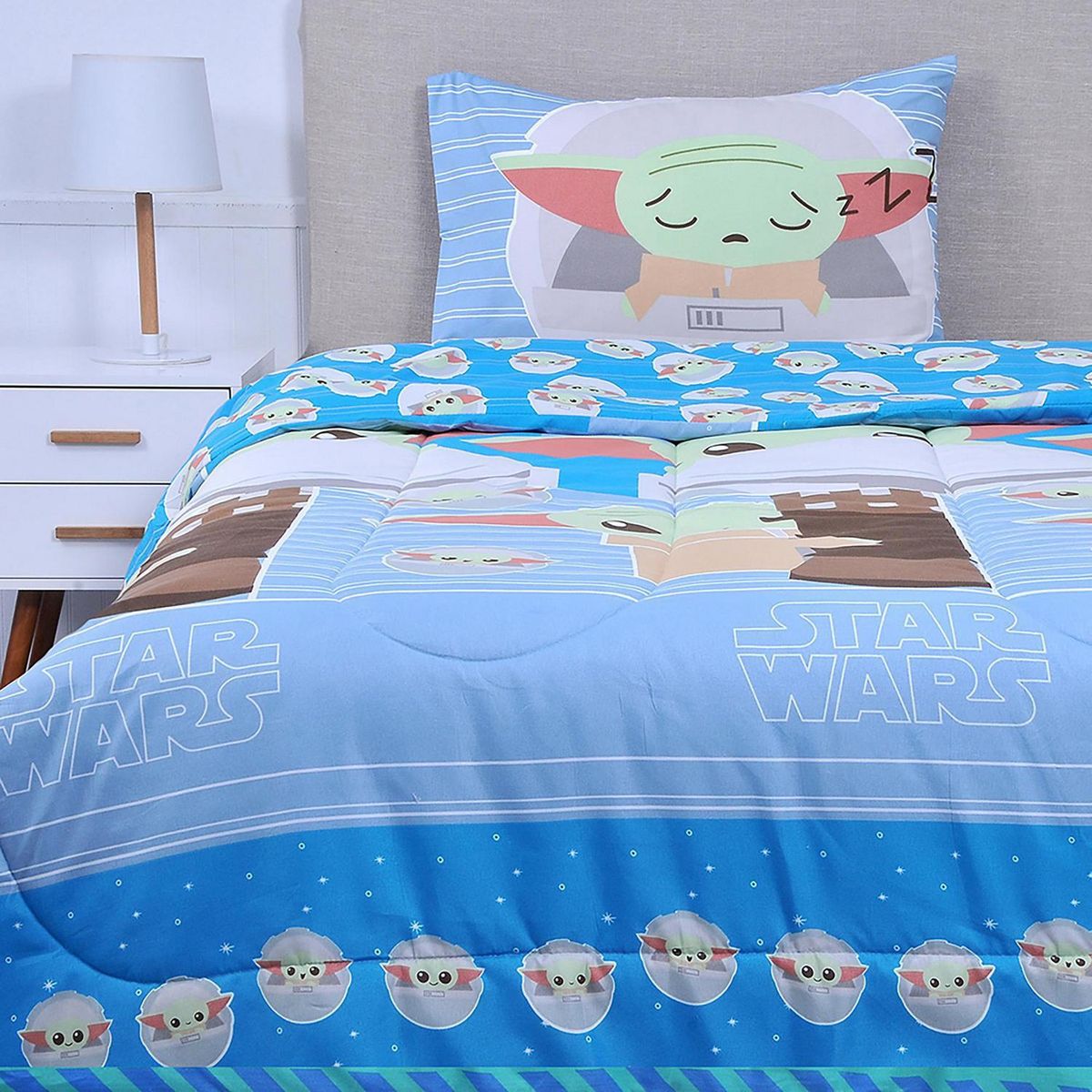 DISNEY - Plumón 1.5 plazas Mandalorian Multicolor