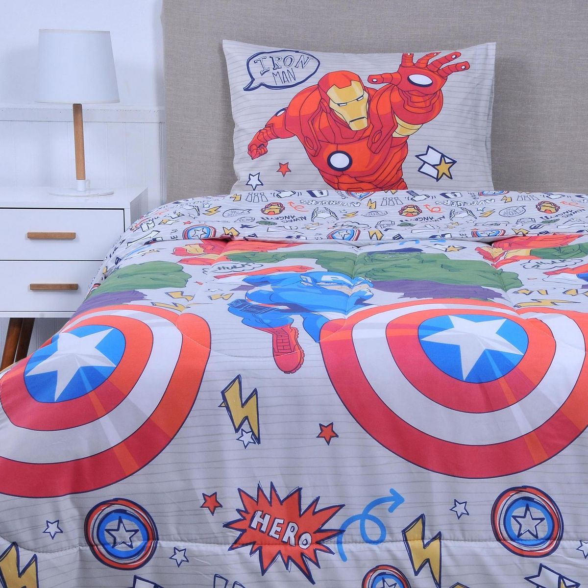 DISNEY - Plumón 1.5 plazas Avengers war Multicolor 