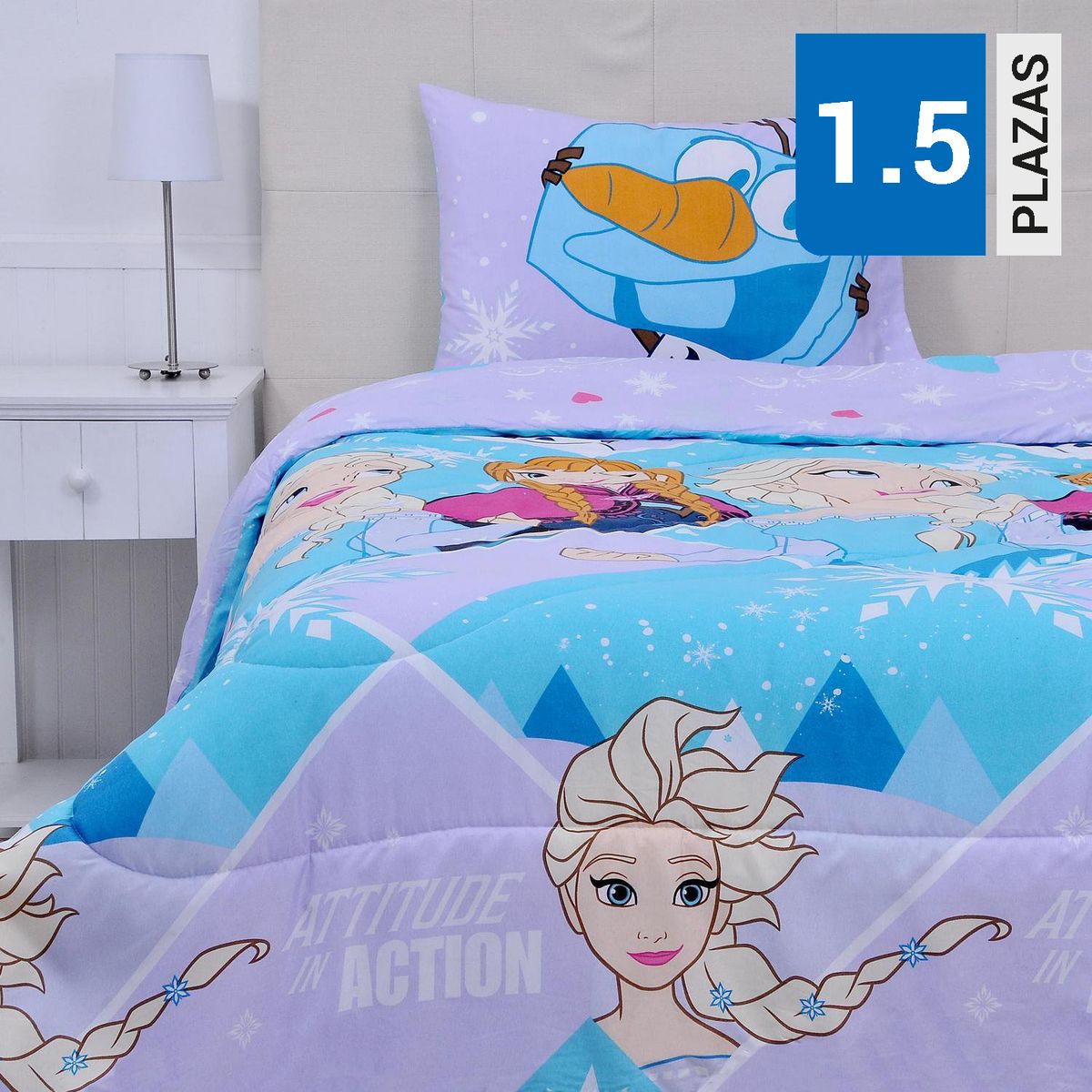 DISNEY - Plumón 1.5 plazas Frozen snowing Multicolor 