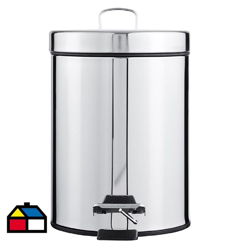 DAY - Basurero 5 Litros Acero inox Blanco