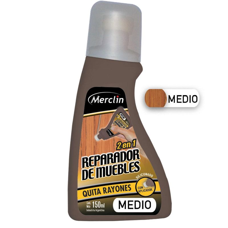 MERCLIN - Reparador y Quita Rayones de Muebles 150ML Color Medio