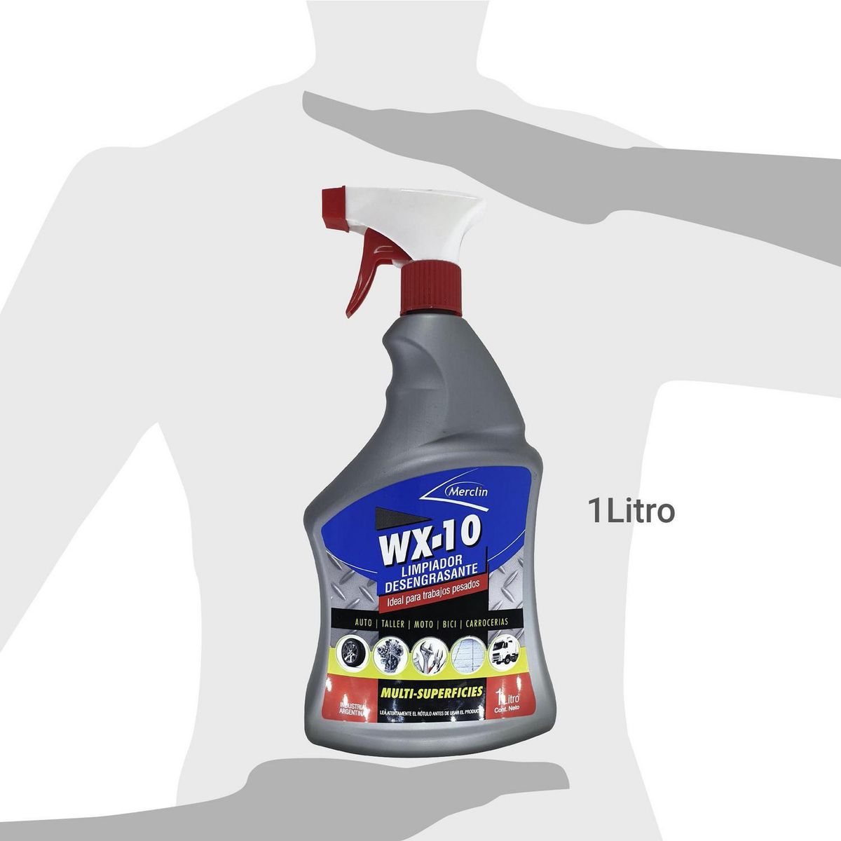 MERCLIN - Desengrasante biodegradable multisuperficies 1L WX-10