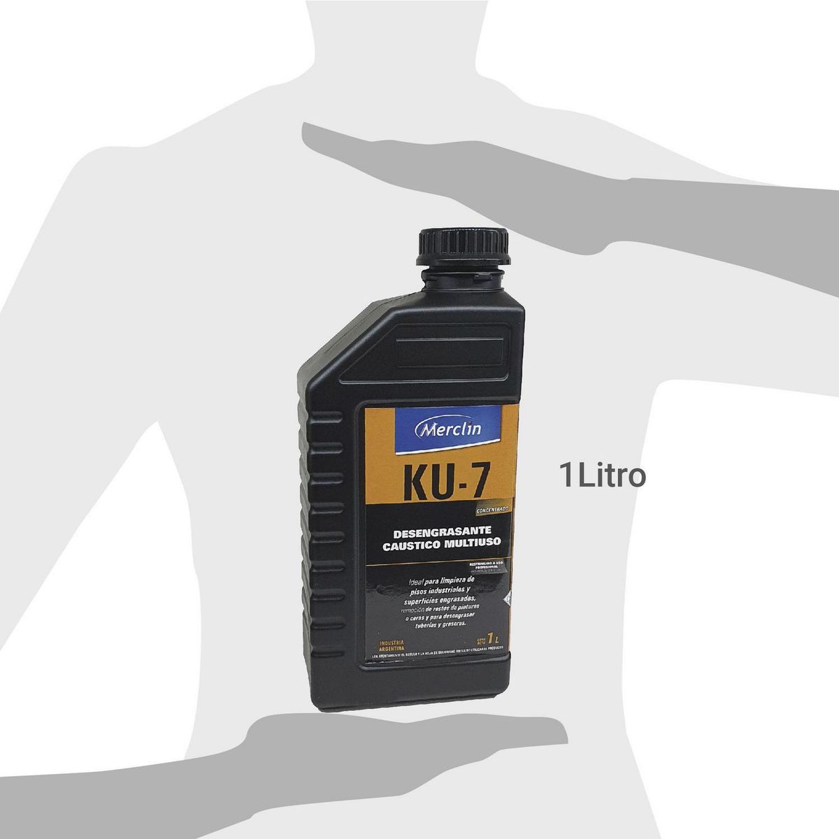 MERCLIN - Desengrasante Cáustico Multiuso Merclin Profesional 1 Litro