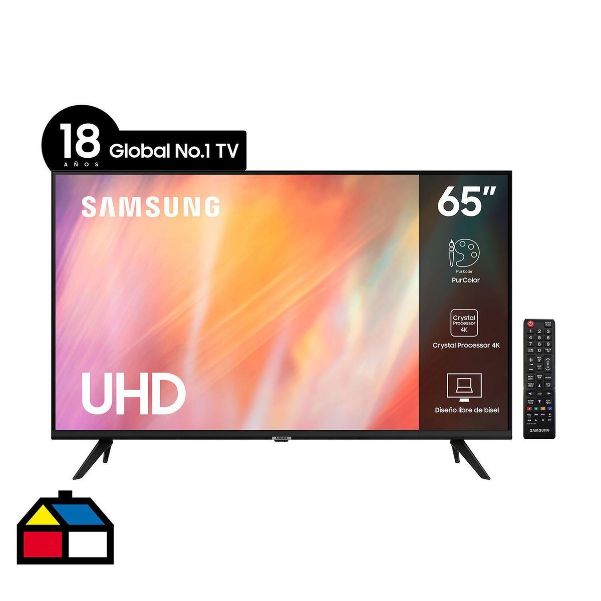 SAMSUNG - Smart TV LED 65 " Ultra HD UN65AU7090GXZS