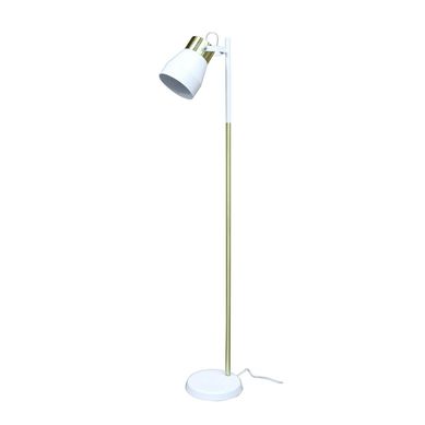 Lmpara de Pie Ribe 1 Luz E27 Blanca/Dorada