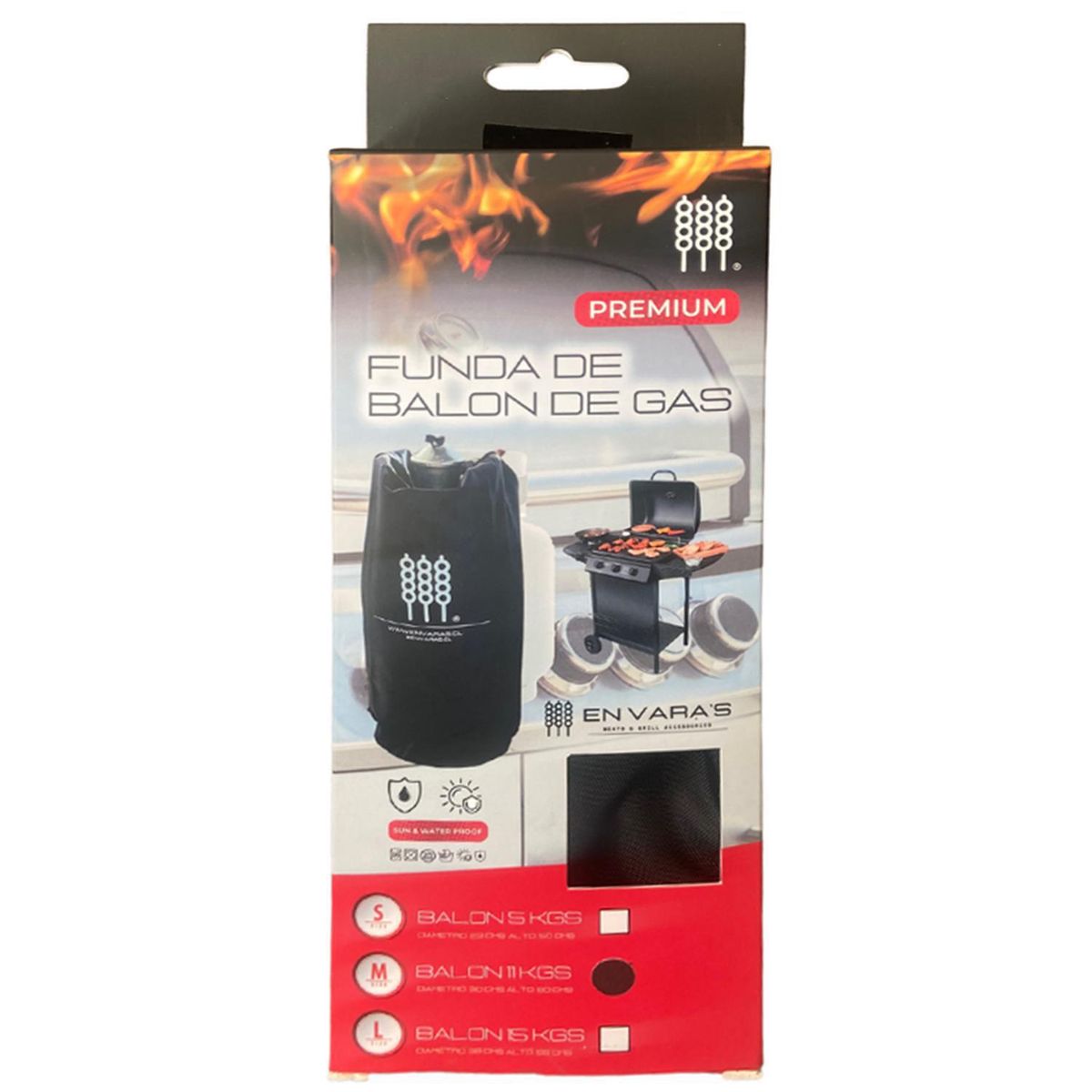 Funda balón gas 11kg, marca EN VARA'S MEATS & GRILL - Foto Principal