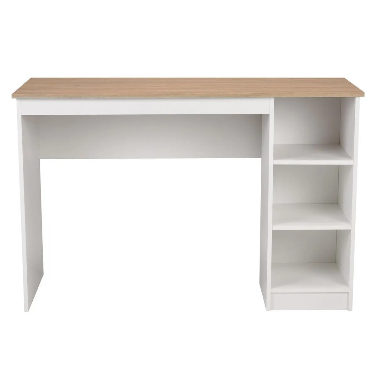 CIC - Escritorio 2 repisas 123x53x80 cm blanco- olmo alpino