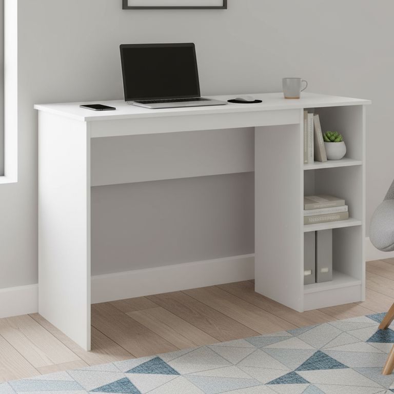 CIC Escritorio 2 repisas 123x53x80 cm blanco