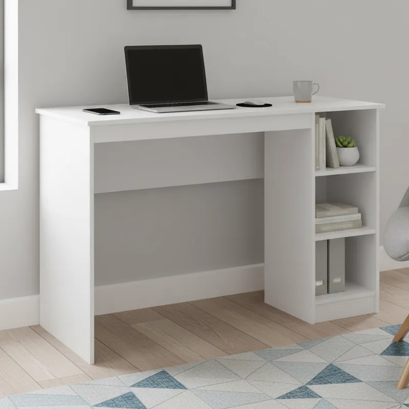 CIC - Escritorio 2 repisas 123x53x80 cm blanco