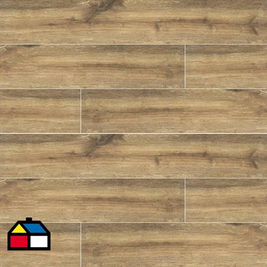 Porcelanato esmaltado 15x90 cafe claro mate tipo madera 1,215 m2