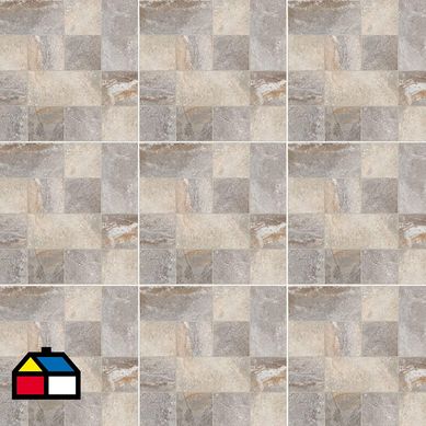 Cermica piso 60x60 gris/cafe rustico r11 tipo piedra 2,58m2