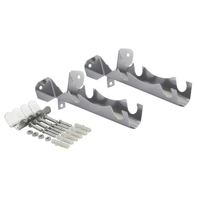 Imagen 2 del producto Set De Soportes Para Barra De Cortina 16 Mm 2 Unidades Plateado