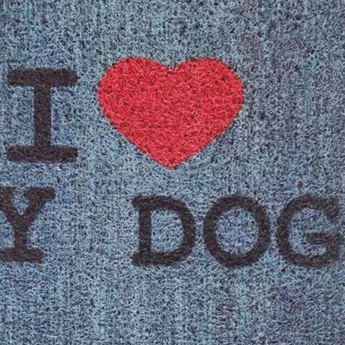 DIB - Limpiapiés Comfort Pets Corazón Perro 60x40 cm Polipropileno Gris