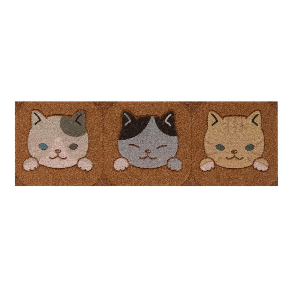 DIB - Limpiapiés Coco Look Gatos 25x75 cm Polipropileno Café