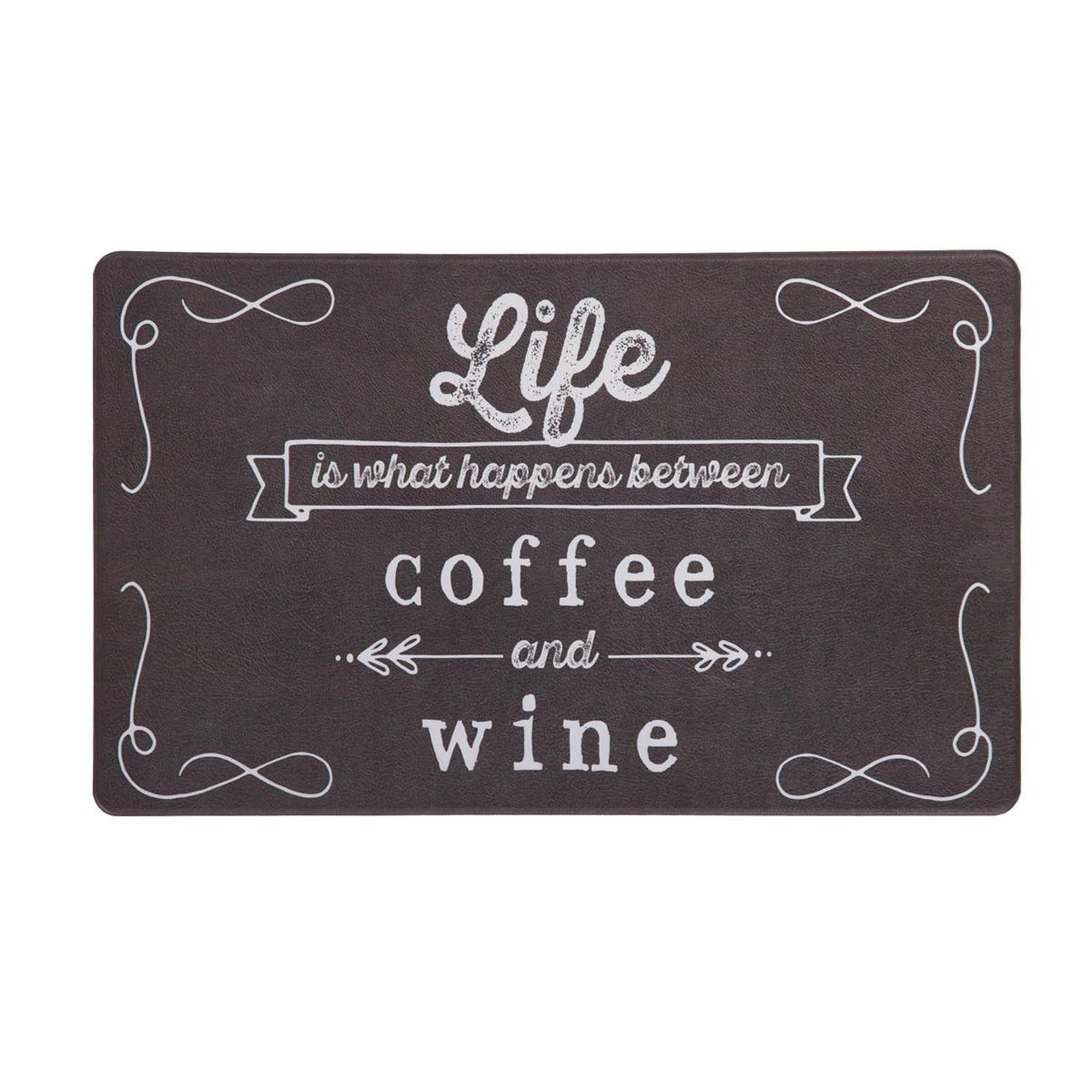 DIB - Limpiapiés Cocina Coffee 45x75 cm Polipropileno Negro