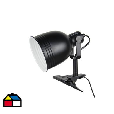 Lmpara de Pinza Porto 1 Luz E14 Negra.