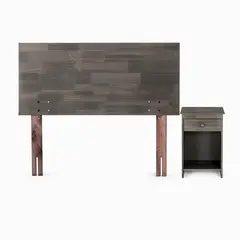 ROSEN - Set Muebles 1.5 plazas Tabor Grafito