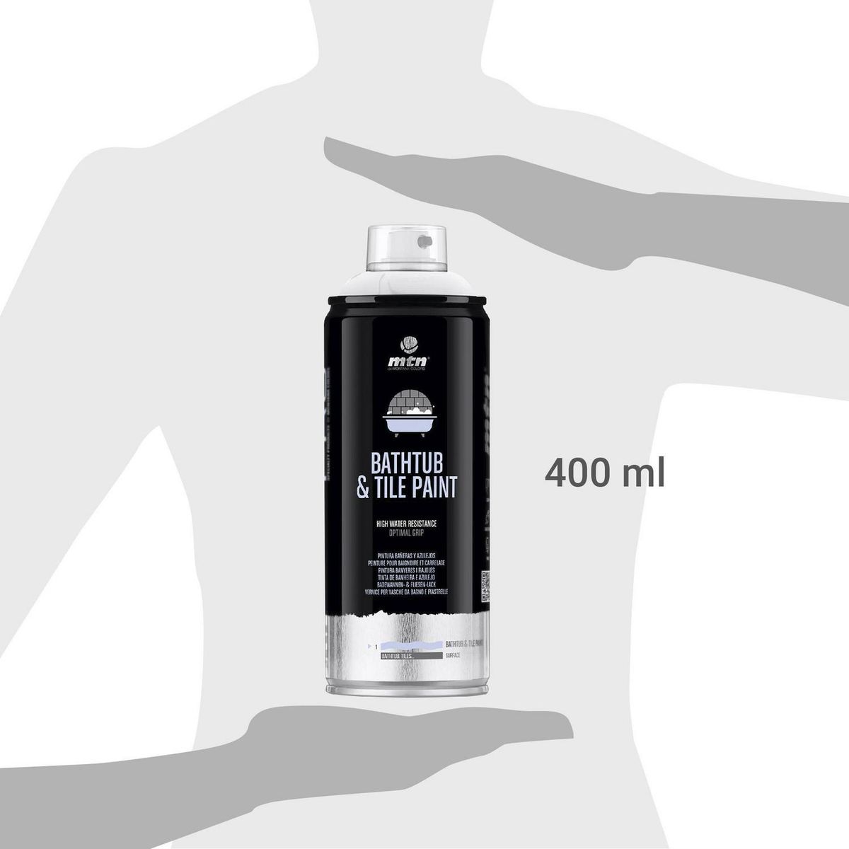 MONTANA COLORS - Pintura para Bañeras y Azulejos Spray 0.4 l BLANCO