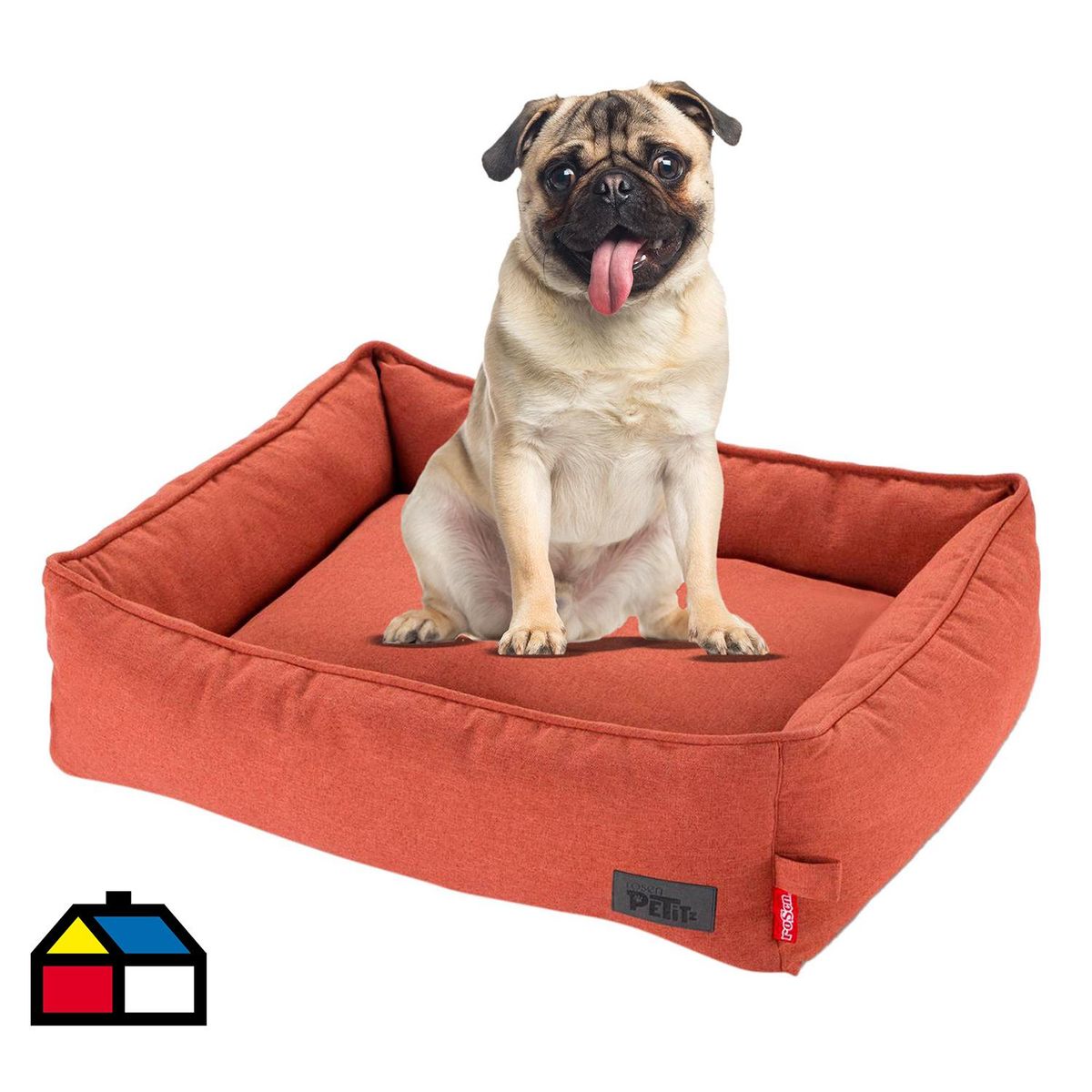 ROSEN - Cama Talla S para Perro 18x55x65 cm Ladrillo