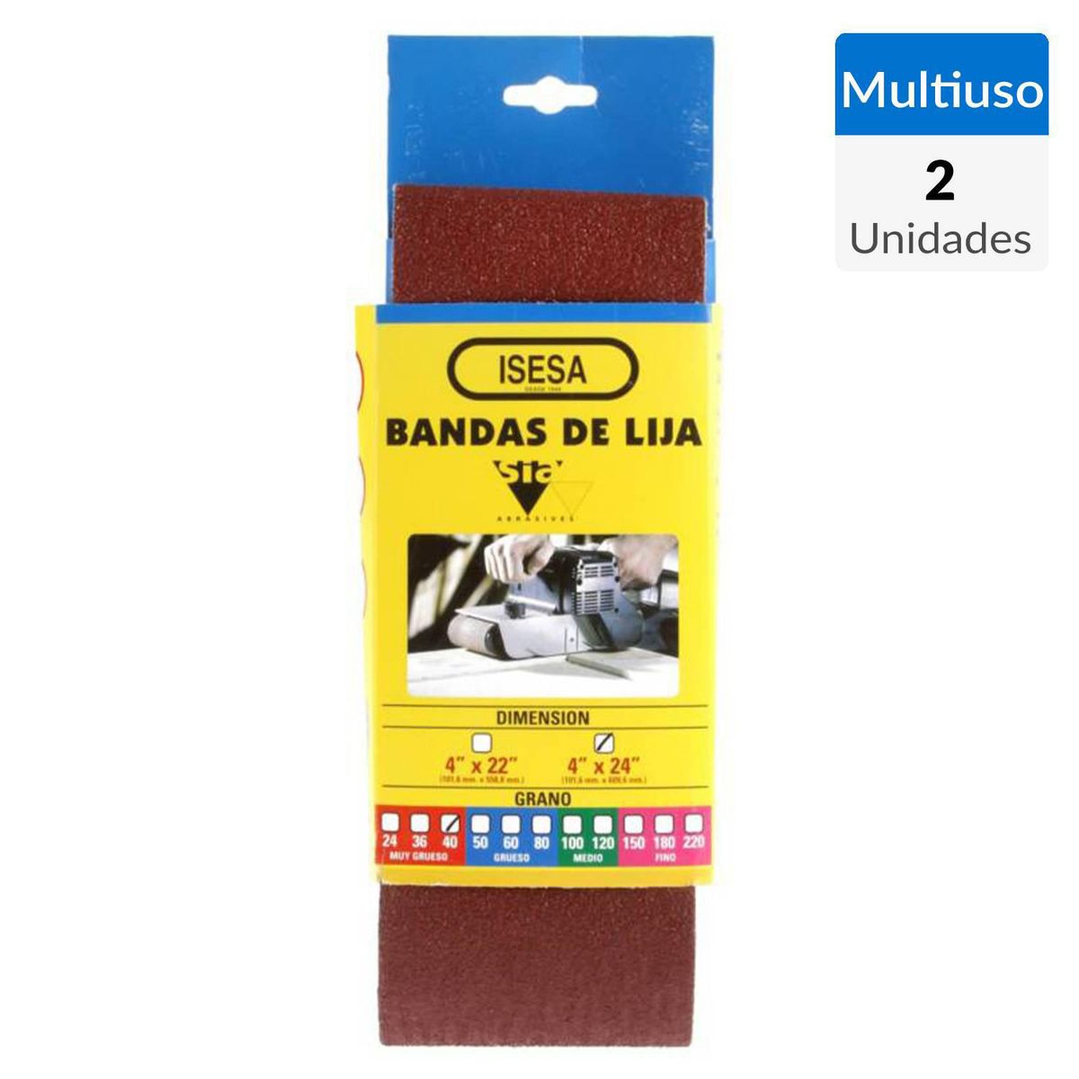 SIA - Banda de lija 4"x24" grano 40