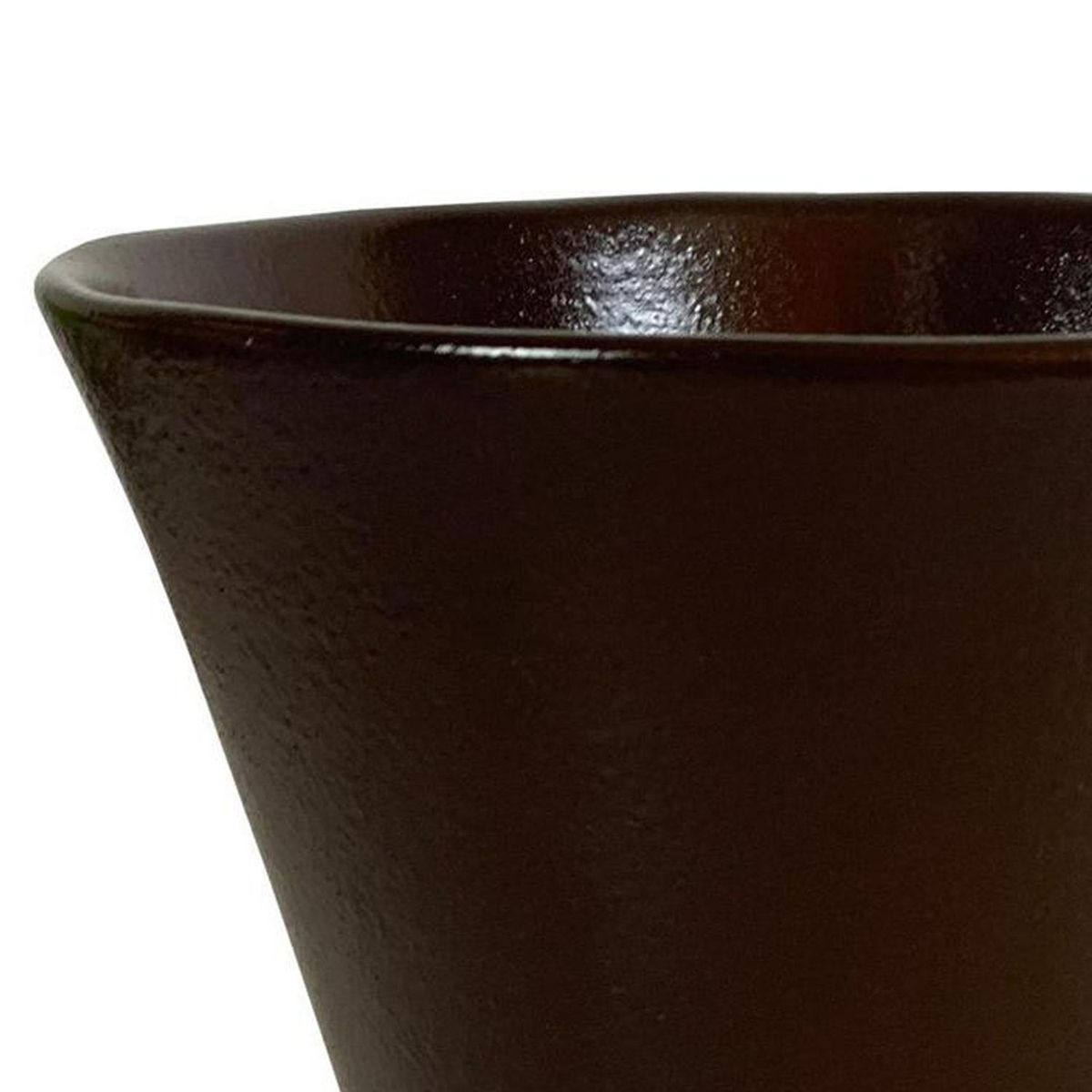 CERAMICA ESPEJO - Macetero Grosseto de Cerámica 21x16 cm Café