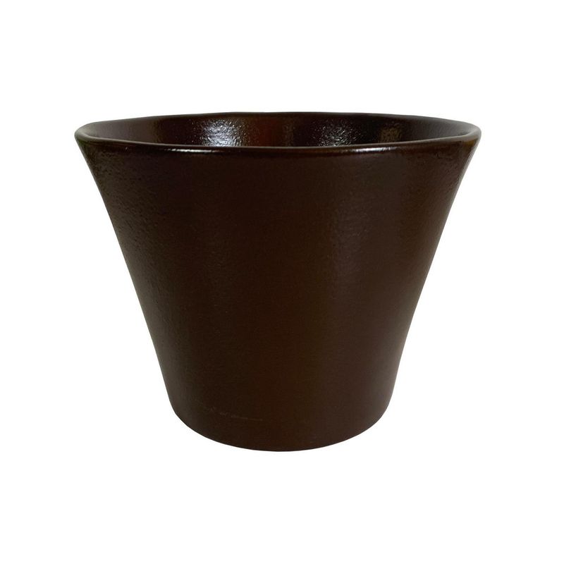 CERAMICA ESPEJO - Macetero Grosseto de Cerámica 17x13 cm Café