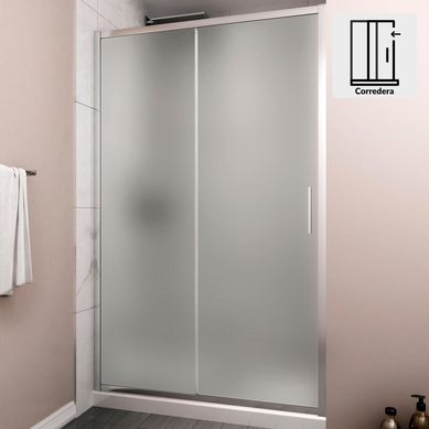 Mampara premium frosted corredera frontal 190x160